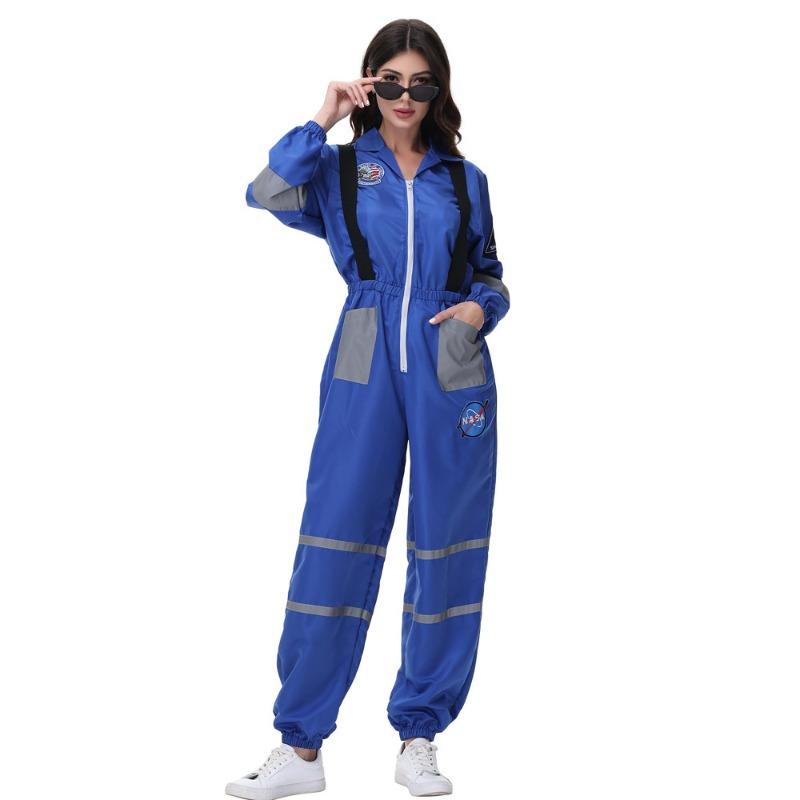 

Взрослый космический костюм Хэллоуин шоу наряд астронавт праздничная вечеринка групповой костюм для косплея XL синий