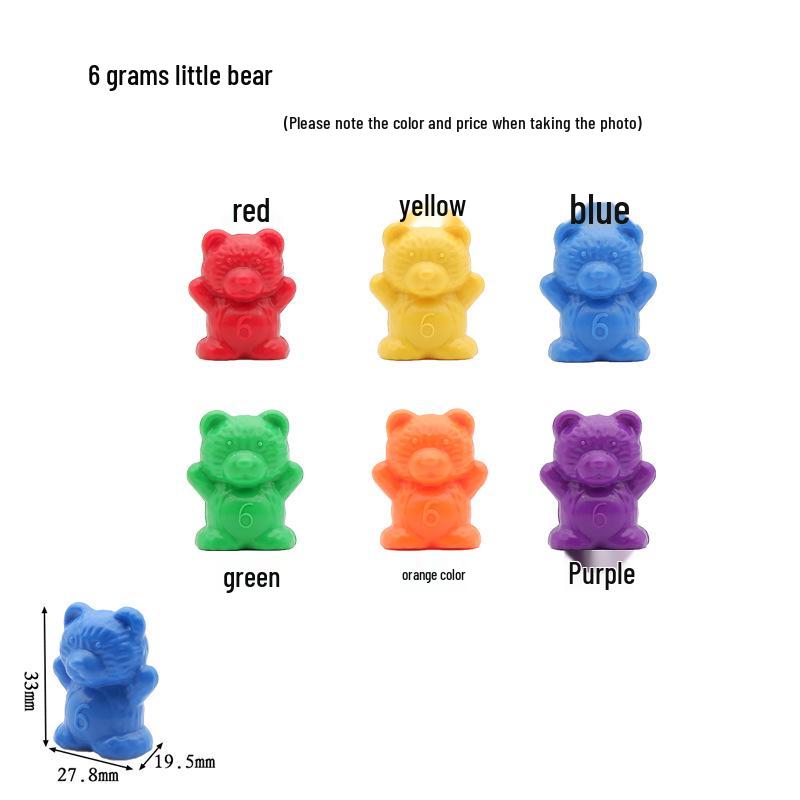 Montessori Rainbow Counting Bears Toy for Early Education and Color Sorting