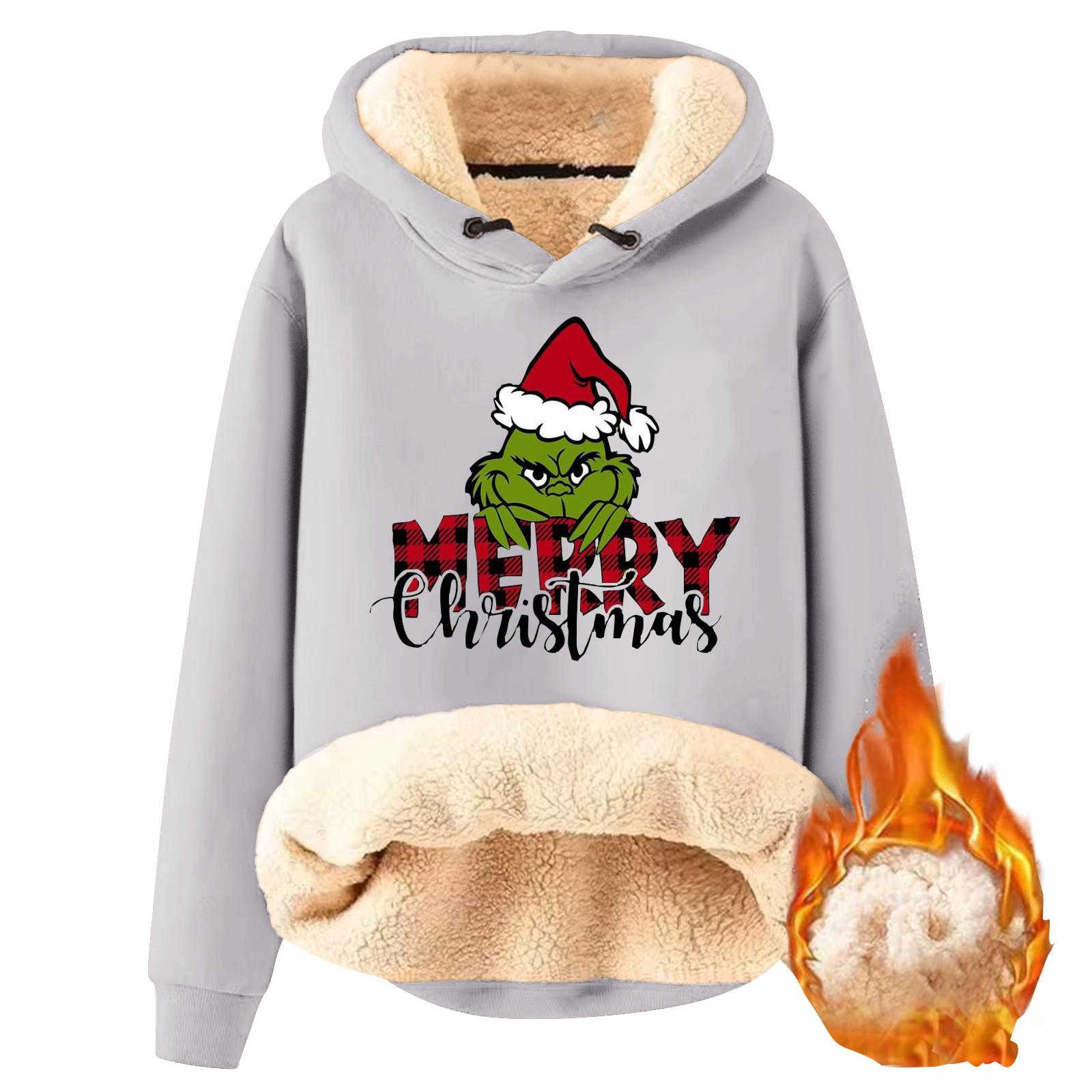 Женский модный плюшевый и утолщенный теплый свободный пуловер с капюшоном с капюшоном L