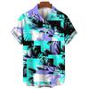 Hawaiian Shirts For Male Flower Pattern Men's Casual Short Sleeved Top Summer Oversized Streetwear Original Men Clothing