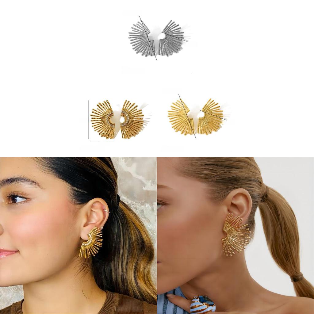 Style Geometric Earrings For Women And Zircon