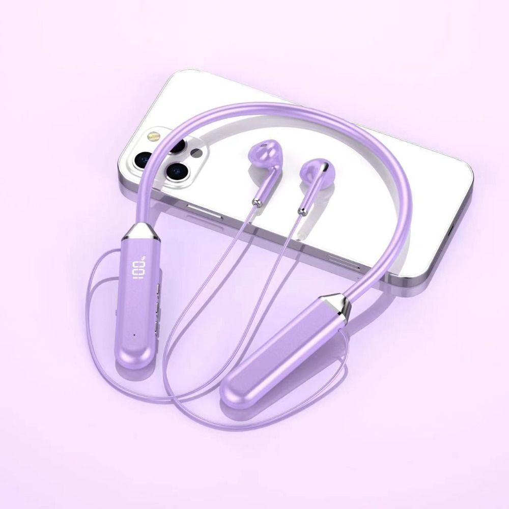 Водонепроницаемые Bluetooth-наушники Bluetooth-наушники с шейным ободом Беспроводные наушники Спорт фиолетовый