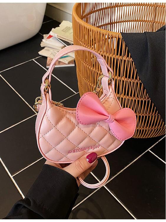 Girls' Leopard Print Mini Bow Handbag: Autumn/Winter Crossbody Shoulder Bag