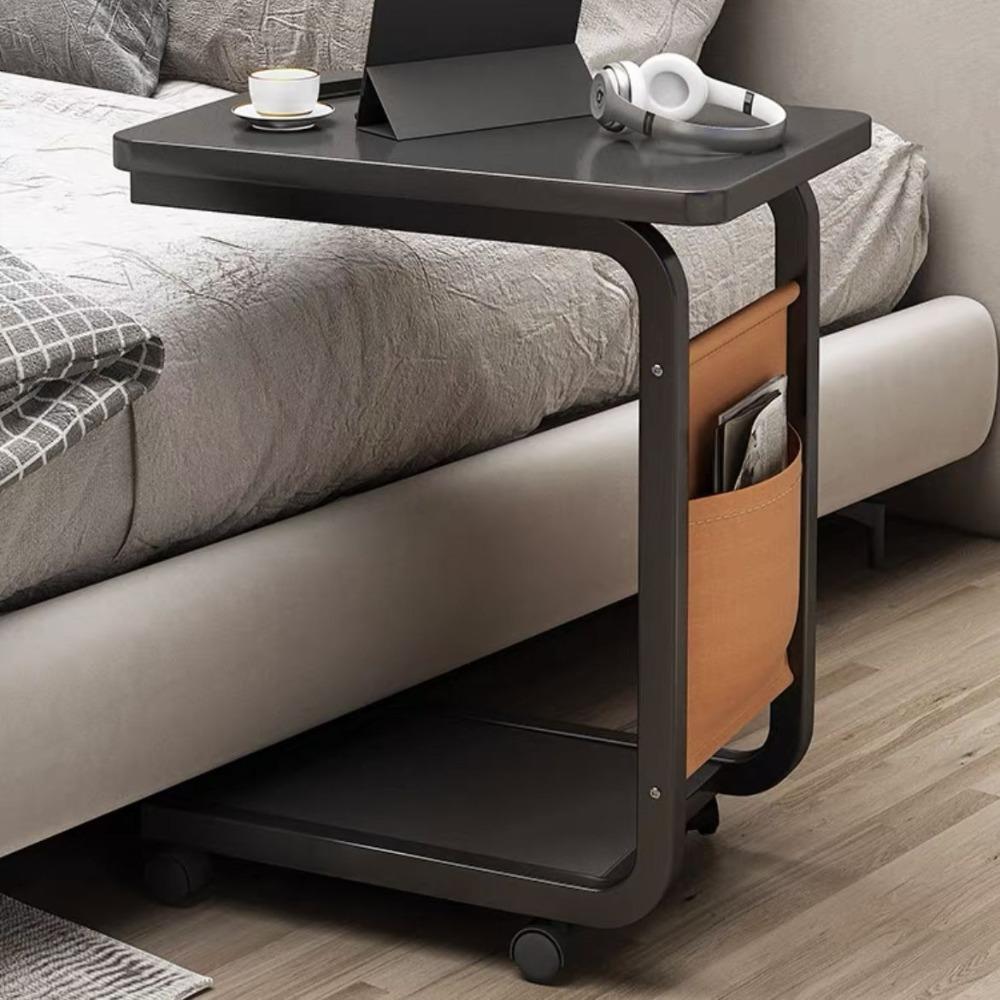 Movable Sofa Side Table 2-Tier Storage Shelf Bedside Table High Quality Coffee Table