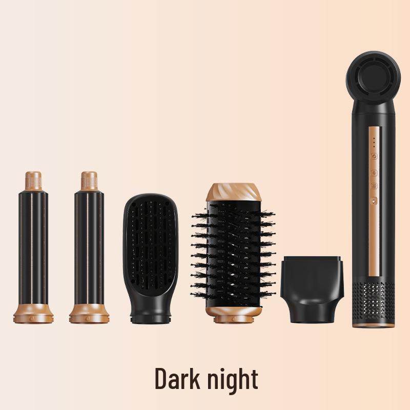 Çok Fonksiyonlu Hızlı Kuruyan Saç Kurutucu ve Maşa – Kabarık Modeller İçin Altı Bir Arada Sıcak Hava Tarağı