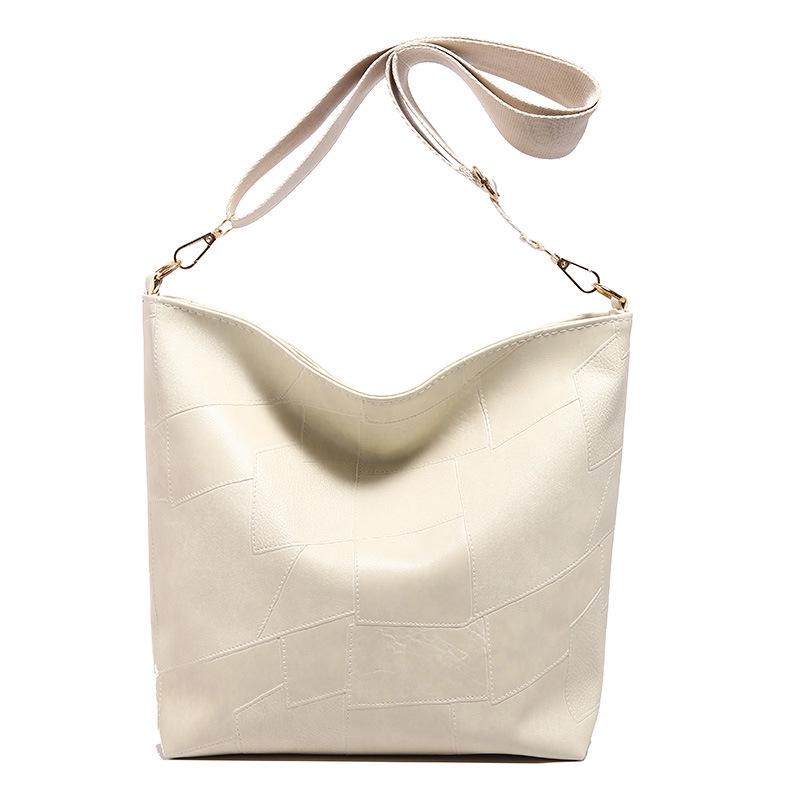 2024 Neue Patchwork Colorblock Crossbody Tote - Damen Große Kapazität Lässige Einzel-Schultertasche für Studentinnen