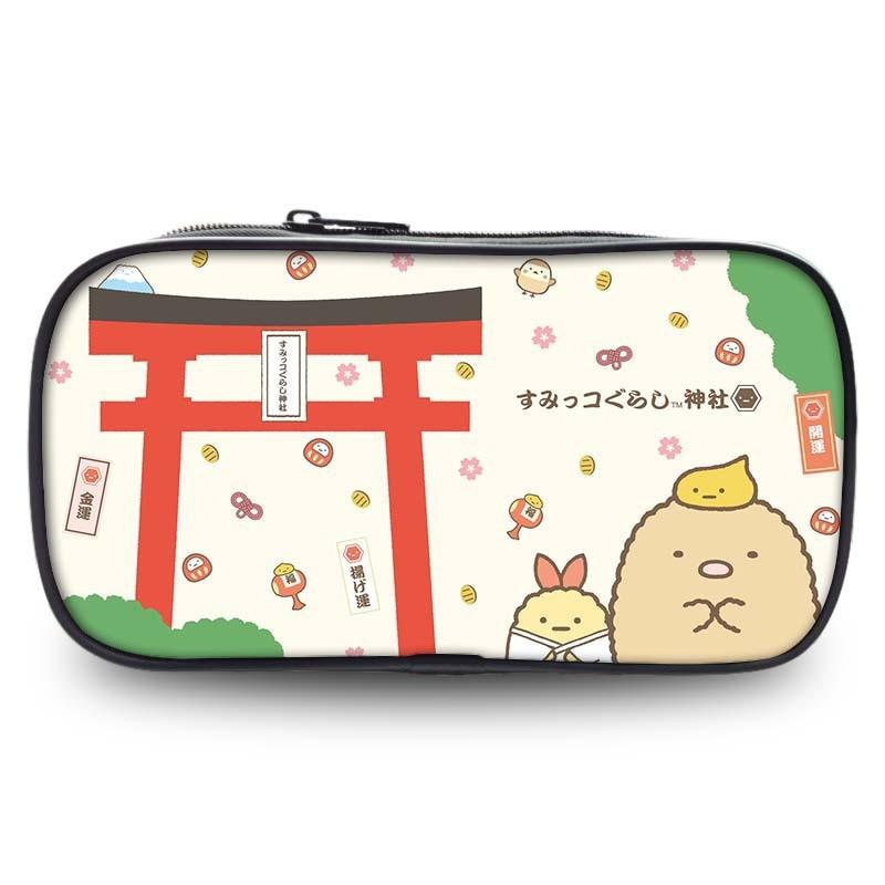 Söt pennställ från Sumikkogurashi i slitstarkt nylon för skol- och kontorsmaterial