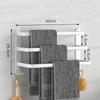 White Aluminum Bathroom Towel Rod Wall-mounted Toilet Towel Storage Rack 1/2/3 Layer Rod Towel Rack Bathroom Hardware 30-50cm