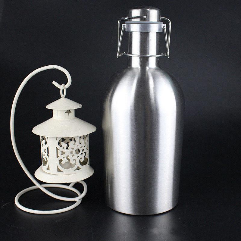 64oz nerezová ocelová pivní growler Swing Top Hip Flask Ultimate 1,9L pivní láhev