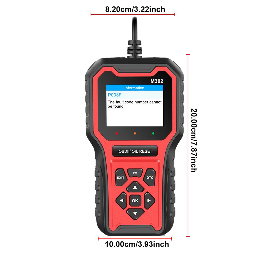 Clear Fault Code Reader M302 Automotive Fault Diagnosis Tool Multi-language Car Accessories Car OBD2 Scanner