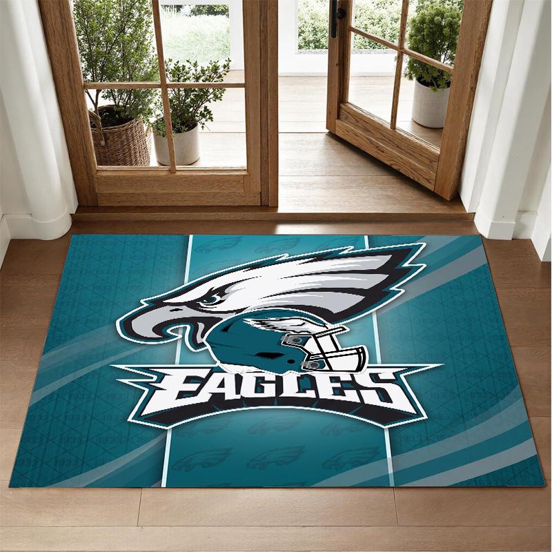 Philadelphia Eagles Design Kristall-Samt Teppich Weiche Dekorative Matte für Schlafzimmer Eingang