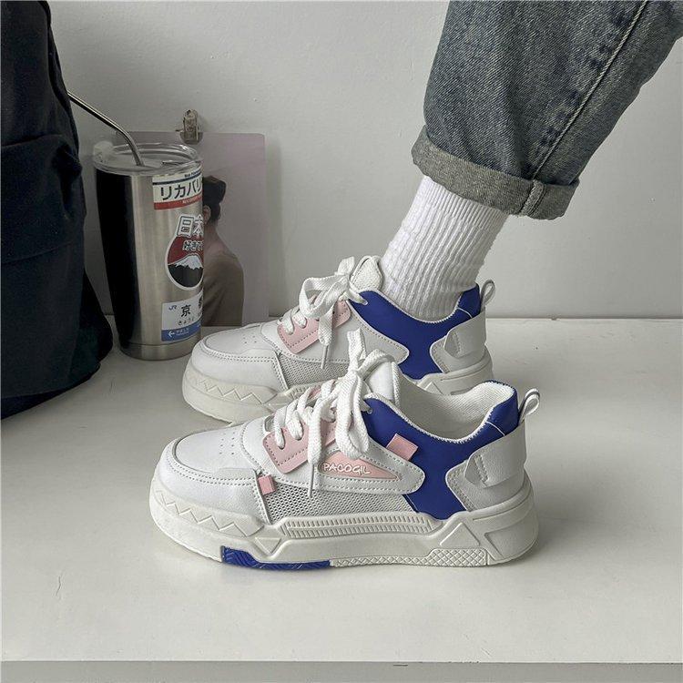 2025 summer new muffin soft-soled mesh breathable sports women's shoes students casual lightweight versatile little white shoes women