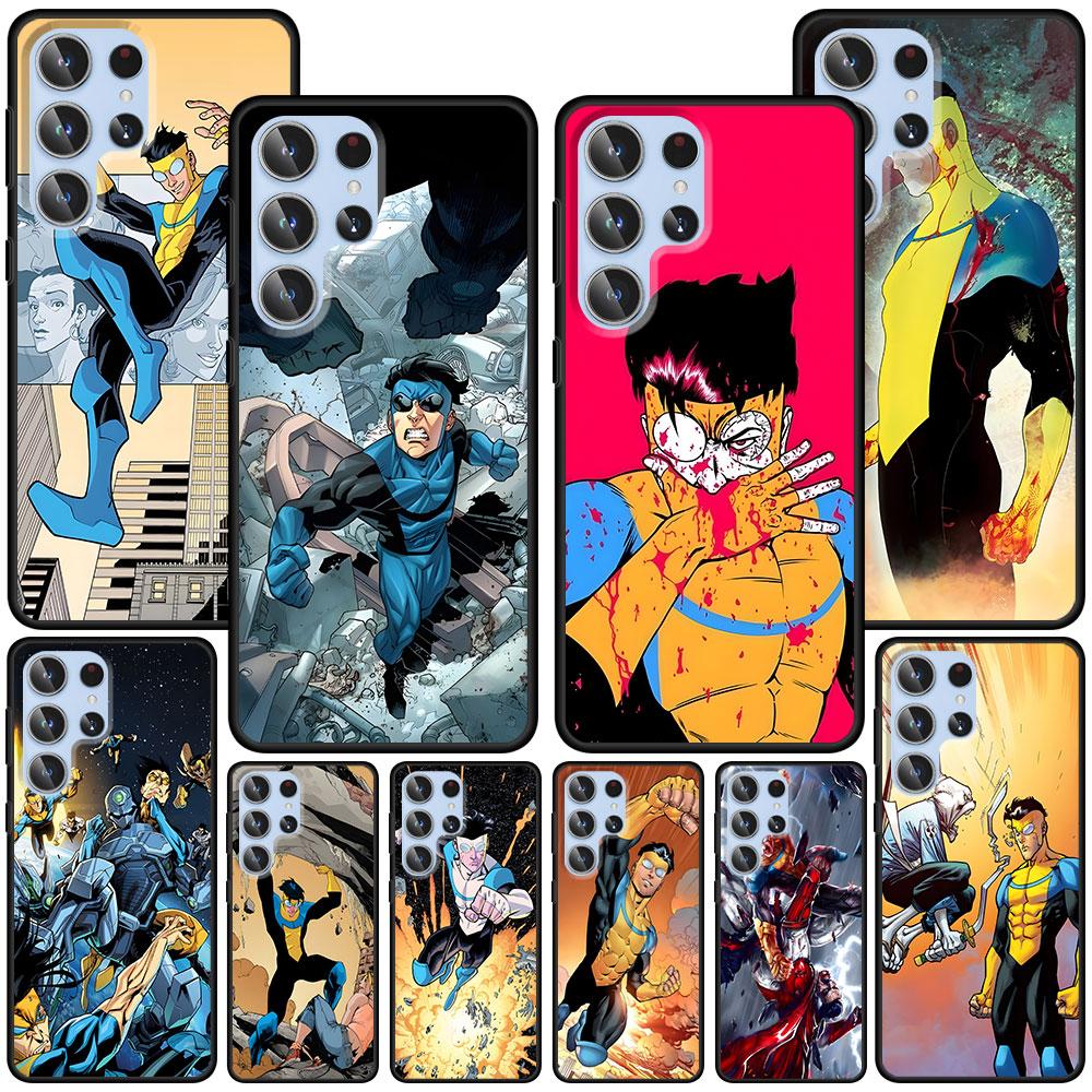 Invincible Comic Case for Samsung Galaxy S23 S21 S20 FE S24 S22 Ultra S10 S10e S9 Plus Soft Black TPU Phone Cover Bumper