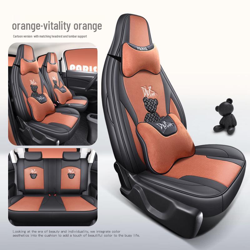 Leapmotor T03 Universal Cartoon Car Seat Cover - Full Coverage, All-Season Tech Fabric.