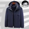 Dm Fatty Down Jacket Men's Short Thickened Winter Clothing Windproof Warmth Plus Fat Plus Size Hooded Men's Coat White Duck Down