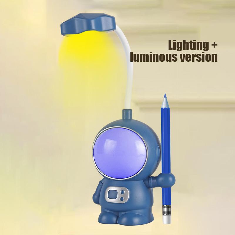 2 stücke Nette Cartoon Schreibtisch Lampe Multifunktionale Stift Halter Augenschutz Bunte Nachtlicht Für Schlafzimmer Nacht Lesen