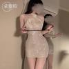 Domila Elegant Lace Sequins Strap Dress Dress 6507 Sex Underwear Uniform Qixi Festival Sexy Pajamas F600