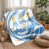 Couverture Flanelle Imprimée Football Argentine Douce pour la Peau Chaude Décorative Jeté pour Canapé Lit Intérieur Usage Quotidien