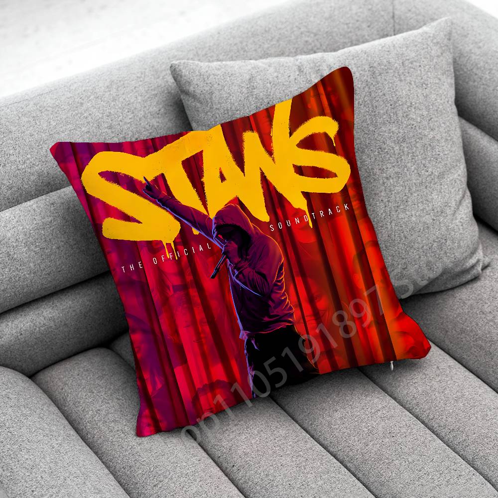 E-Eminem The Marshall Mathers LP STANS Throw Pillow Case For 30cm 40cm 45*45cm 50cm 55cm Square Sofa Pillowcase Shell