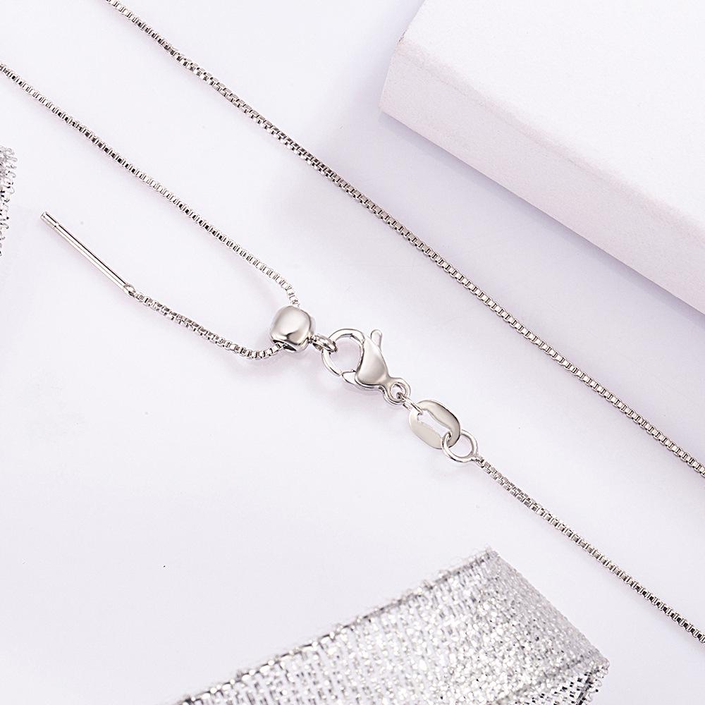 Adjustable Needle Box Chain Necklace - Minimalist Clavicle Chain for Pendants