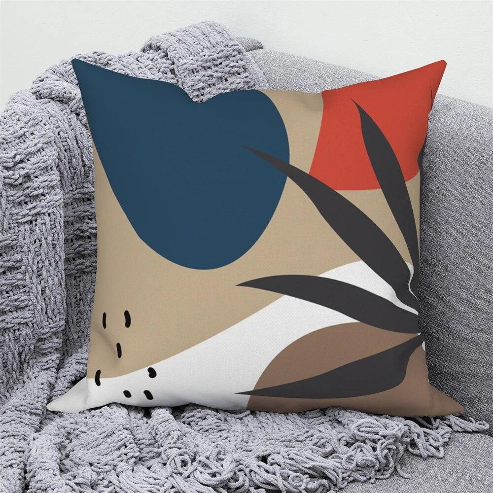 Pillowcase Home Decor Sofa Nordic Decorative  Abstract Geometric Plant Cushion