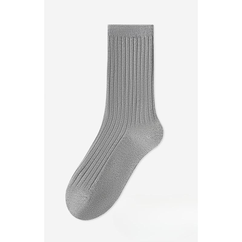 Women's Anti-pilling Cotton Socks, Breathable, Deodorizing, Antibacterial, Sweat-absorbing, Solid Color Boneless Socks, Pile Socks