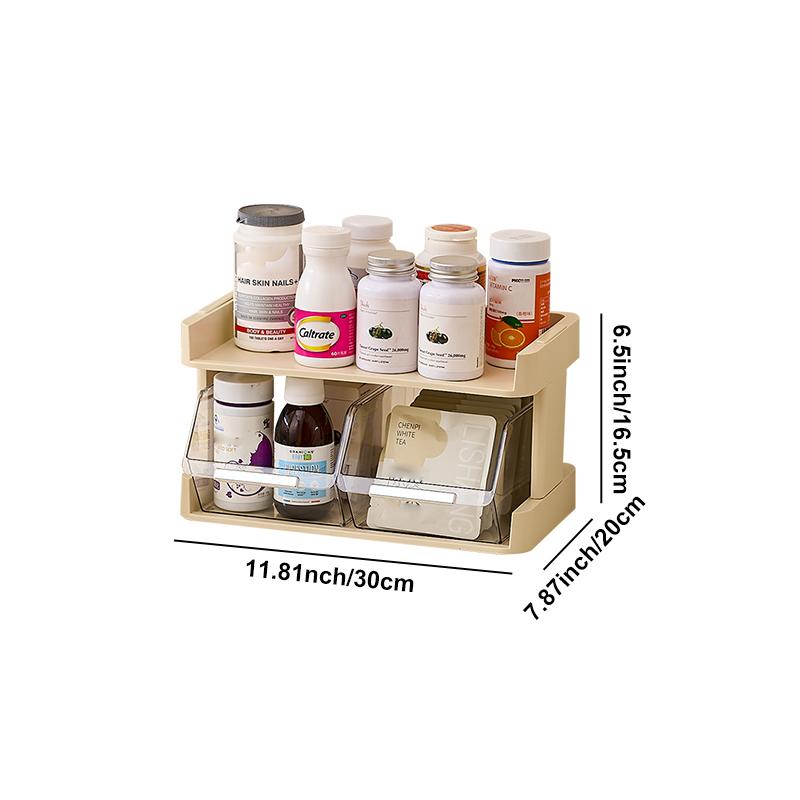 

UFORU health care products storage box drug vitamin capsule storage rack drawer type multi-layer organizer