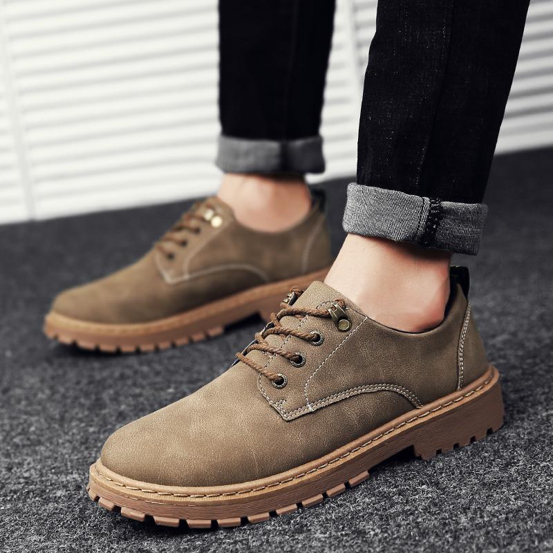 Short Boots Spring New British-style Martin Boots Low-top Board Shoes Big Scalp Shoes Trendy Shoes
