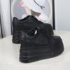Fashion Women 12 CM Platform Sneakers Casual Outdoor Simple Design Skateboard Comfortable Lace Up Sneakers High Quality Sport Shoes