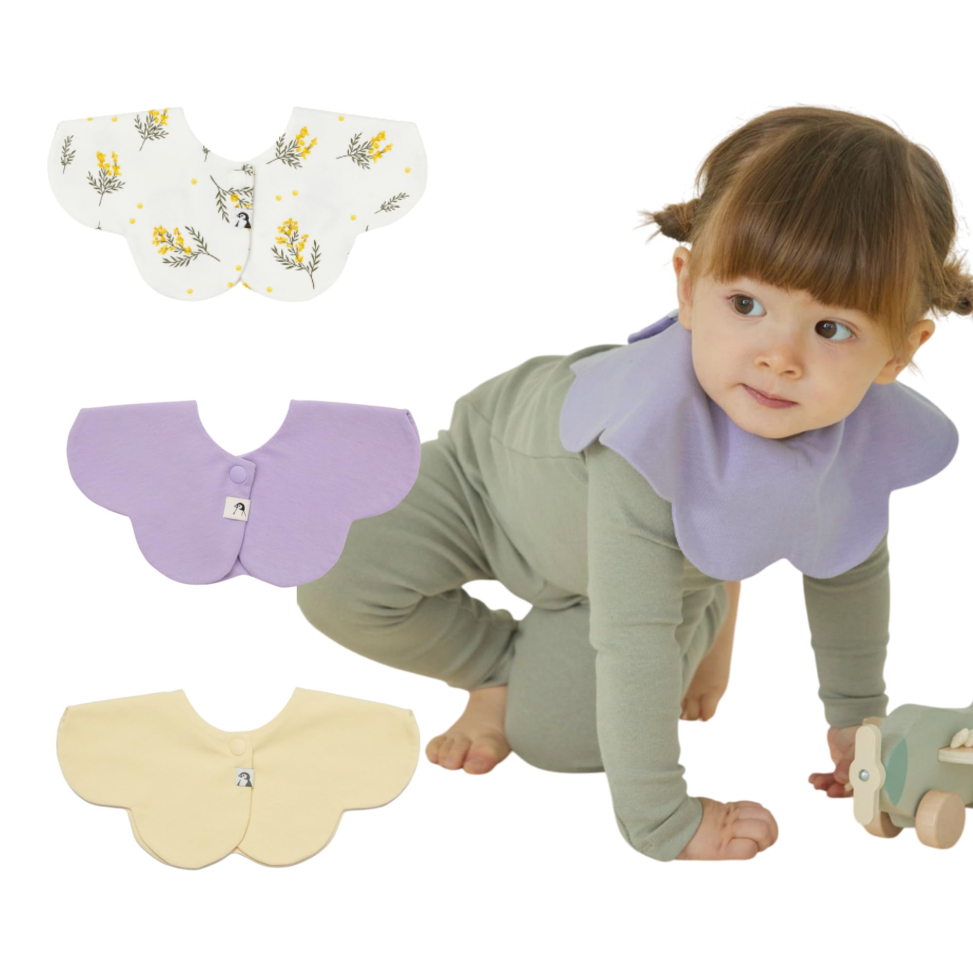 

Комплект слюнявчиков Konny для малышей, слюнявчик-ролик, абсорбирующий и простой для девочек и мальчиков, координация для малышей, подарок на детский праздник, стильный подарочный набор [Konny] 3 штуки 360°