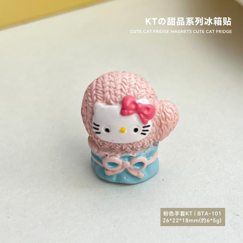 Cute Refrigerator Stickers Dessert Series Kitty Cat Cartoon Decoration Stickers Cake Magnetic Stickers