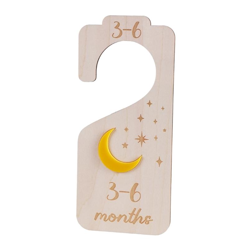 Set of 7 Wood Baby Wardrobe Closet Dividers Nursery Clothing Organizers Infant Clothes Size Organization Partition
