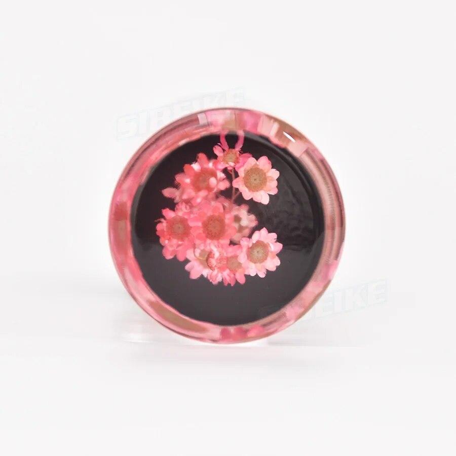 Universal 15CM Car Manual Shifter Head Shift Knob Stick Crystal Transparent Flower Gear Shift Knob