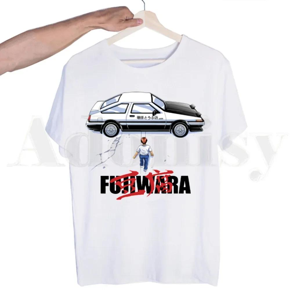 Drift AE86 Initial D 90s Fujiwara Takumi HachiRoku Tshirts Men Fashion Summer T-shirts Tshirt Top Tees Streetwear Harajuku Funny