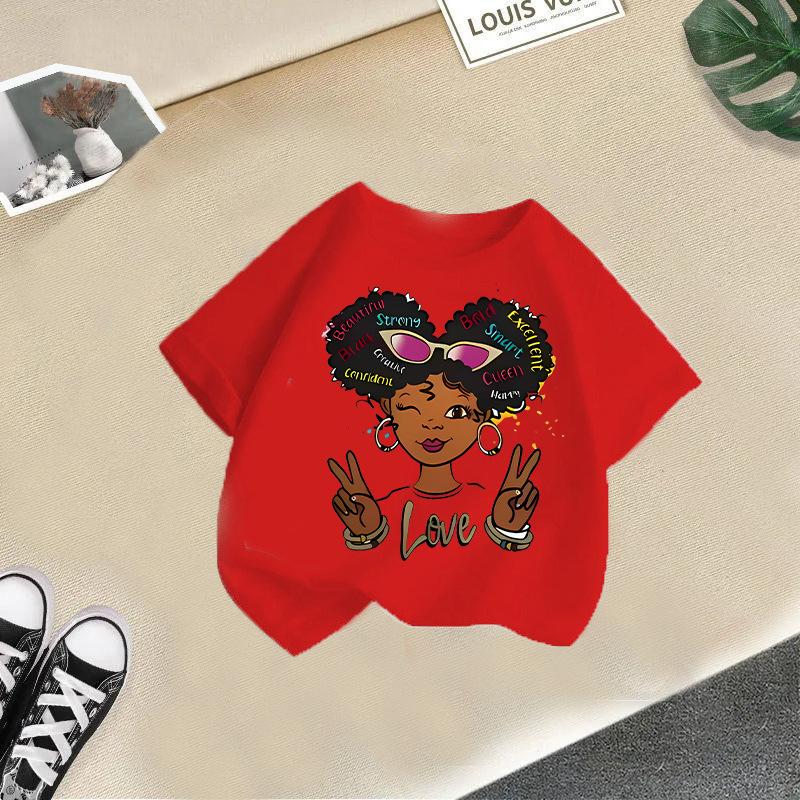 Children T-shirt Kid T Shirt 2-13Y Cool Girl Printed Kids 100% Cotton Clothes Tshirt Tops Tee