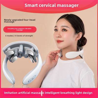 Portable Intelligent Cervical Massager Heating Breathing Light Vibration Hot Compress Neck Massager