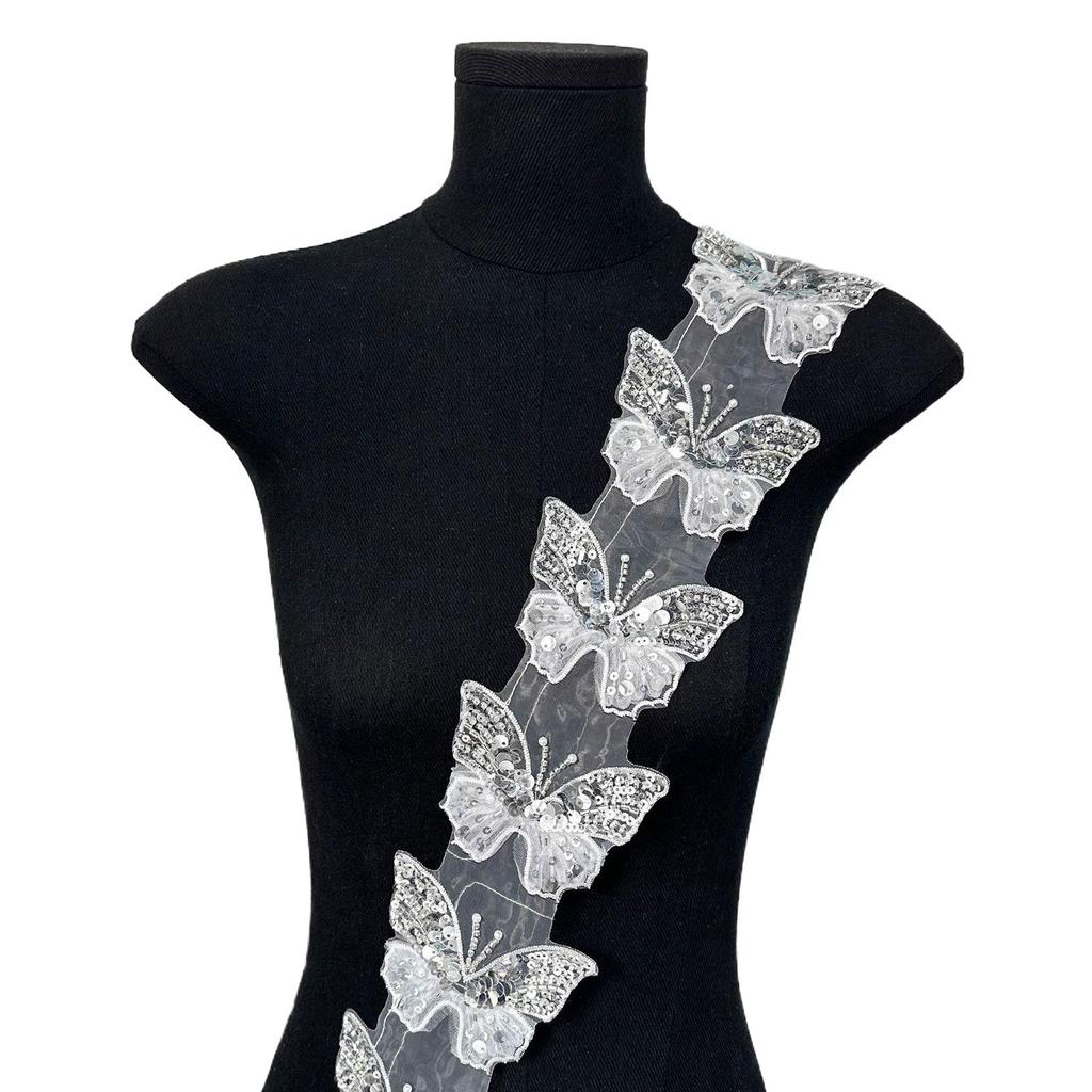 Eye-Catching Sequins Butterfly Applique for Clothes Hat Sewing Patches DIY Scarf Wedding Dress Decors Accessories
