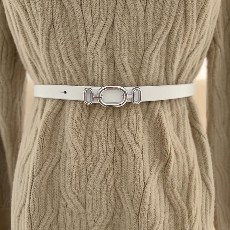 Handcrafted Leather Waist Belt For Women Alloy Clasp Designed Casual Formal Wear