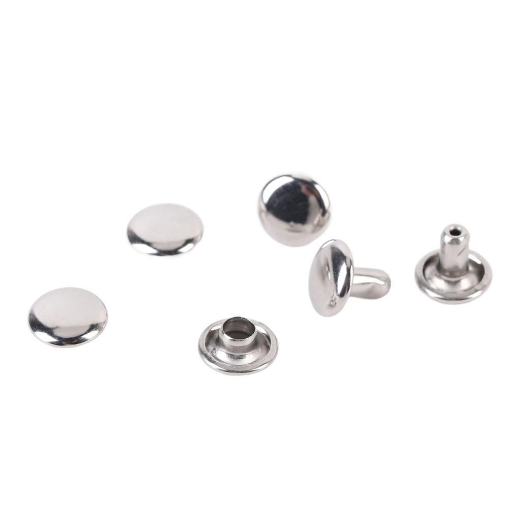 Set 500 nituri dublu față, oțel inoxidabil, vârf rotund, 8x6mm, set știfturi pentru meșteșuguri din piele, îmbrăcăminte B