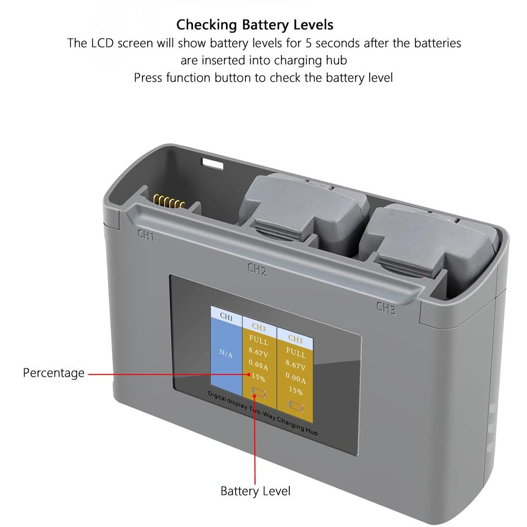 For Mavic Mini 2/SE Battery Charging Hub Drone Battery Charger Charge Three Batteries for DJI Mini SE/Mini 2 Drone Accessories