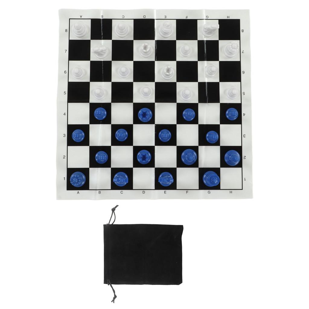 International Plastic Chess Set With 25CM Plastic Film Chessboard PS International Chess for Adults