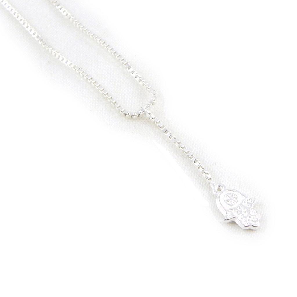 Les Trésors De Lily [E9599] - Chaîne Cheville Argent 'Fatma' argenté - 10 mm