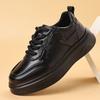 Trendy brand autumn new board shoes men's leather platform leisure sports white shoes men's shoes men's advanced sense ruffian handsome