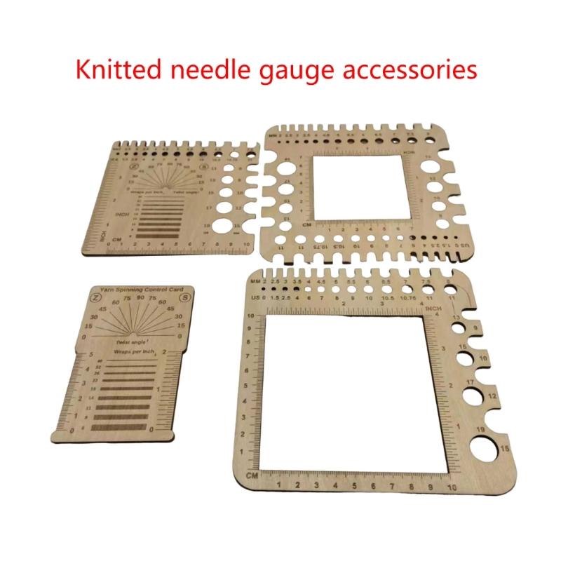 Stricklehre aus Holz, Stricknadellehre aus Holz, Häkelgarnlehre aus Holz, Stricknadel-Messwerkzeug