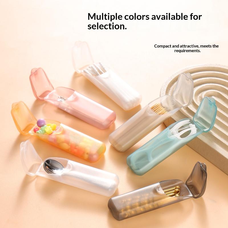 4 Stück Mini Tragbare Aufbewahrungsboxen, Kleinteile-Organizer für Reisen Zahnstocher, Zahnseide, Pillen und Schmuck Aufbewahrungsfächer