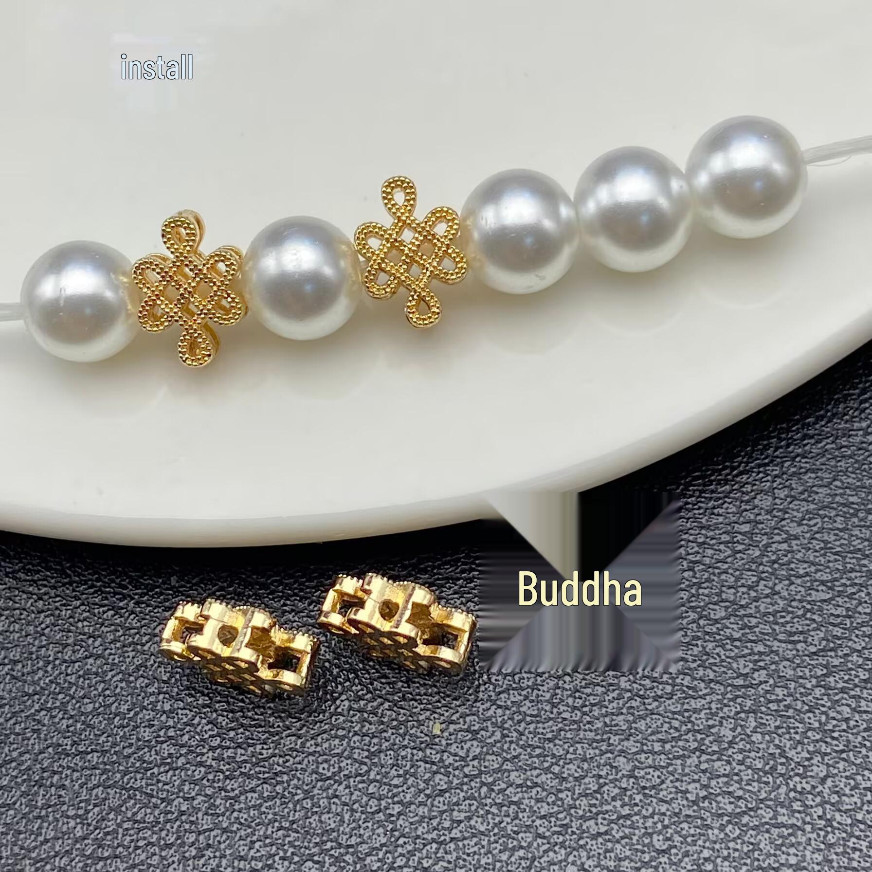 Полые китайские узелковые бусины-разделители: Ручная работа, циркониевые, микро-паве, хрустальные подвески, аксессуары для DIY-украшений