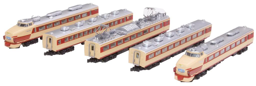 Rokuhan Z Gauge JNR 485 Series Limited Express Train, Early Model, Raicho, JNR Color, 5-Car Basic Set, T030-4, Model Train