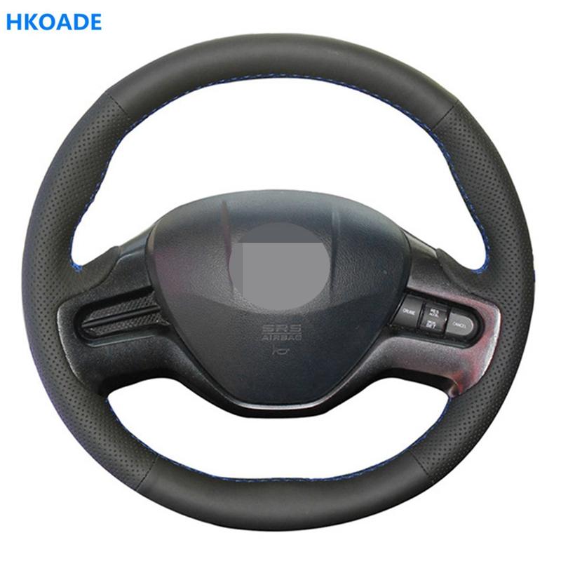 Anpassen DIY Micro Faser Leder Auto Lenkrad Abdeckung Für Honda Civic Civic 8 2006 2007 2008 (2-Speichen) Autoinnenraum