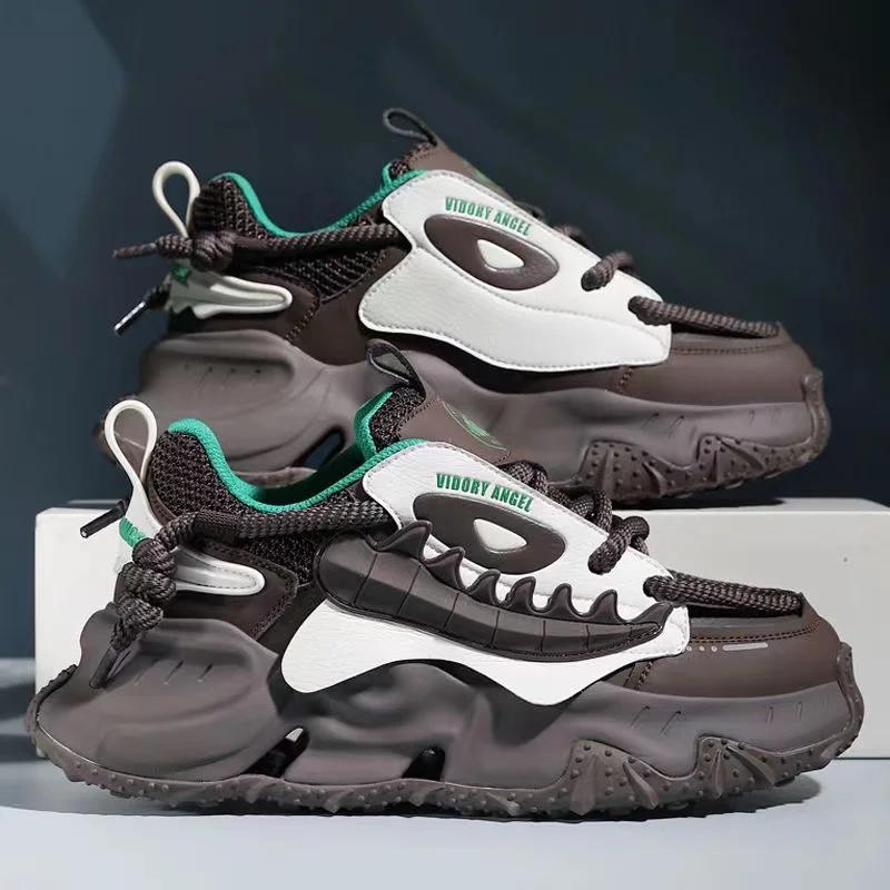 Pantofi sport pentru bărbați, pantofi sport cu talpă groasă, stil de brand de designer, pantofi sport pentru bărbați, pantofi sport cu talpă albă și plată, pantofi sport pentru bărbați