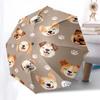 1pc Corgi Faces Pattern Umbrella with Plastic Handle,Compact & Stylish,Cartoon Pattern,Outdoor UmbrellaPT491